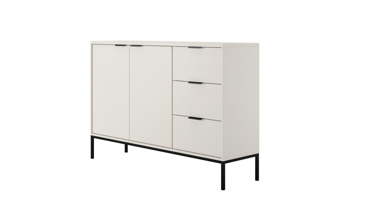 KOMMODE Austin 40/100,4/150 - Schwarz/Weiß, Holzwerkstoff (40/100/150cm) - RAUMHIRSCH FURNITURE