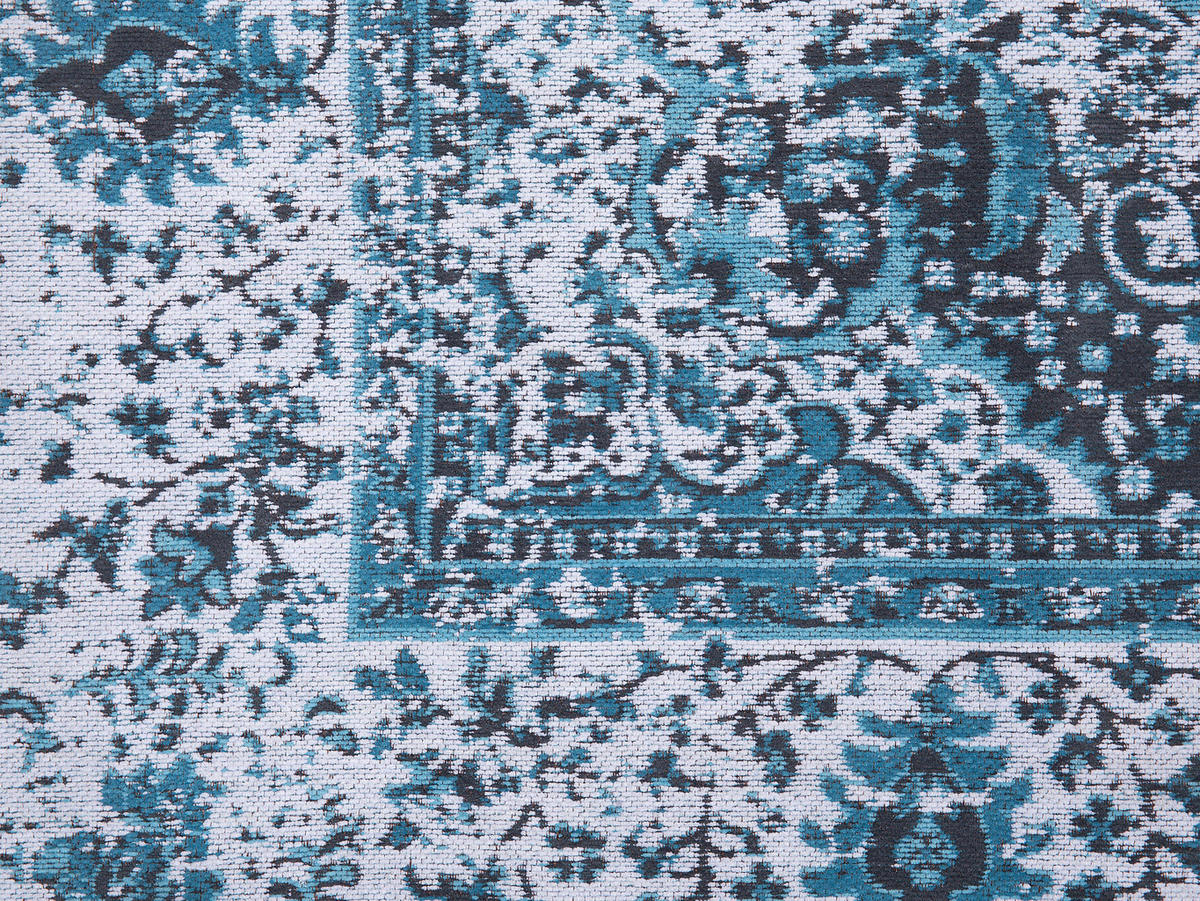 KURZFLOR-TEPPICH Almus 200/140 cm - Blau, Textil (140/200cm) - Beliani