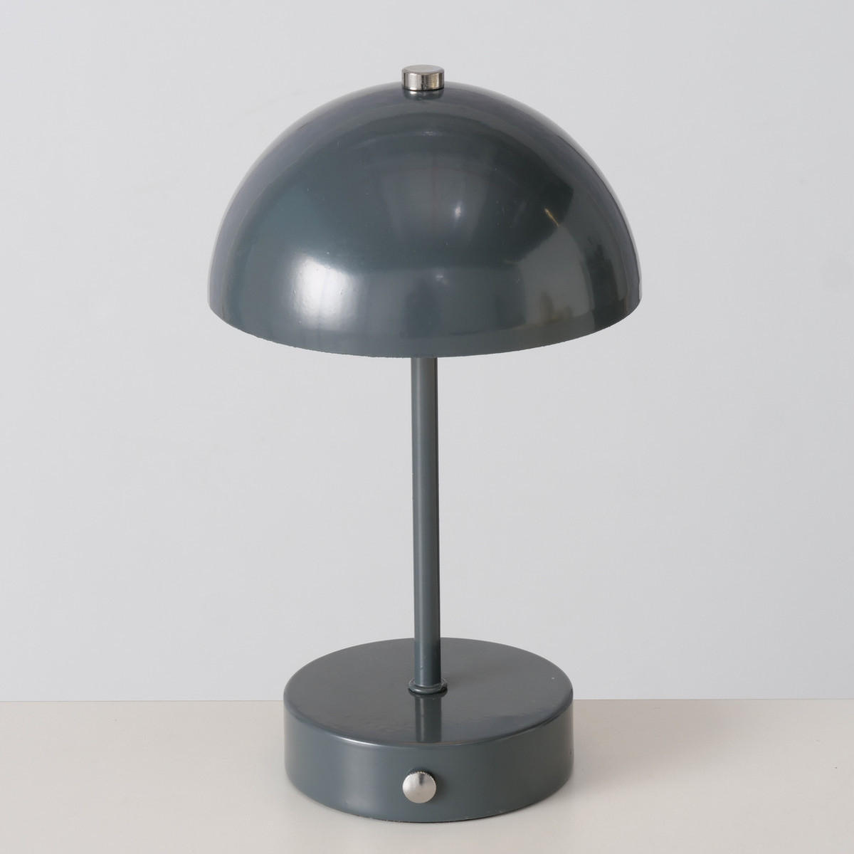 NACHTTISCHLAMPE Pilz Petunia 25 cm - Grau, Metall (15/15/25cm) - Boltze Home