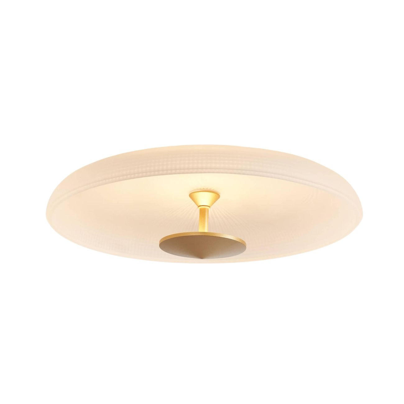 DECKENLEUCHTE Avelis, Frostweiß und Gold, 13cm - Weiß, Glas (13/40/13cm) - KOSILUM
