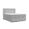 BOXBETT Lontano 180/200 cm Graubeige im Megan Stoff - Chromfarben/Grau, Holz/Holzwerkstoff (180/200cm) - AltaBeds