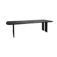 ESSTISCH Liber Schwarz 200/100/77cm - Schwarz, Metall (200/100/77cm) - PTMD Collection