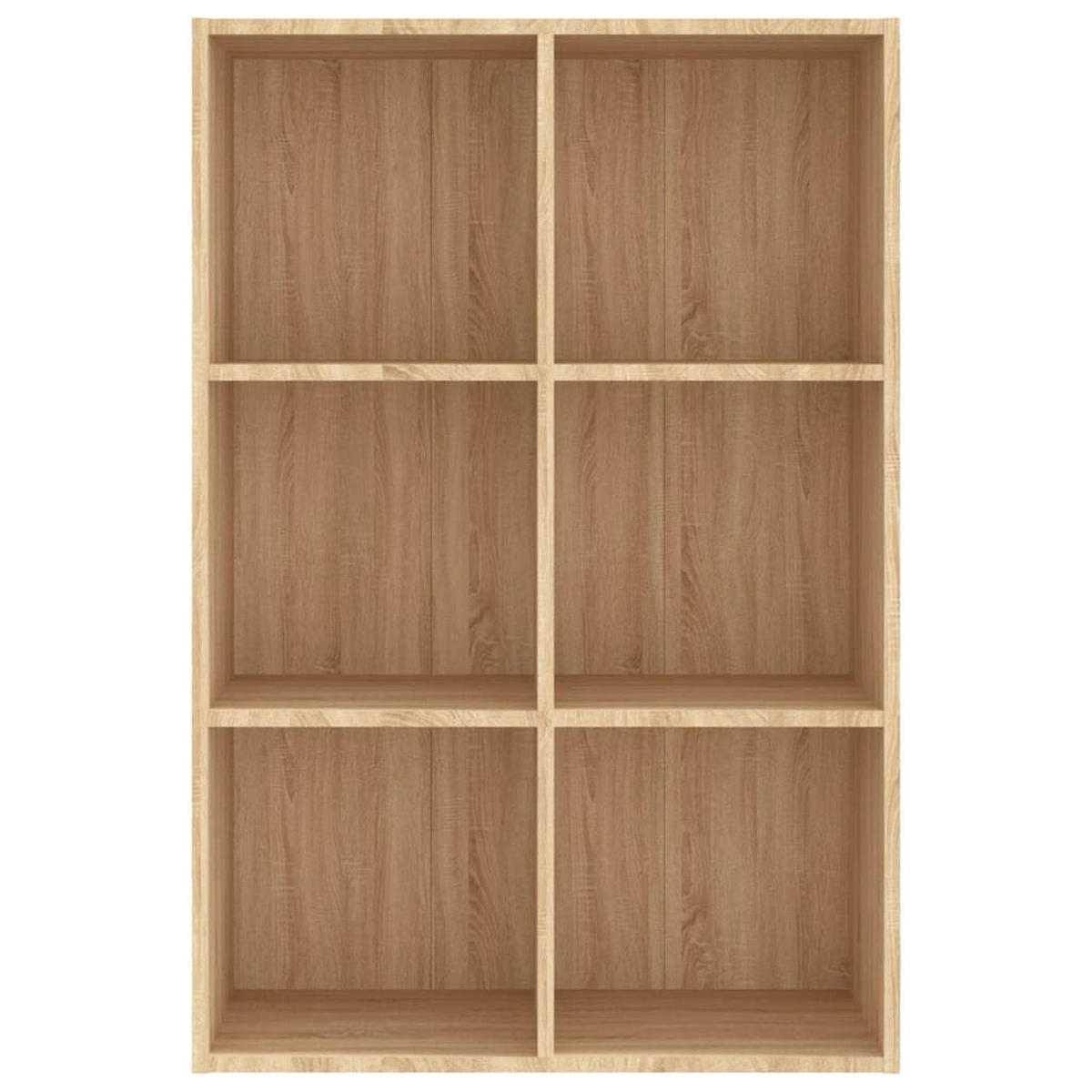 SIDEBOARD mit 6 Fächern 66/30/98 cm aus Holzwerkstoff Sonoma-Eiche Dekor - Sonoma Eiche, Holz (66/98/30cm) - vidaXL