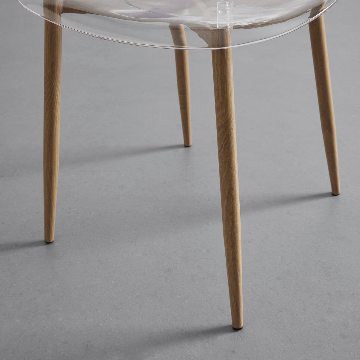 STUHL Vinnie Transparent Kunststoff - Transparent, Metall (47/83/52cm) - Bessagi Home