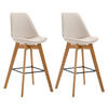 BARHOCKER 2er Set Gikar Stoff Creme - Creme, Textil (48/112/56cm) - DELUKE