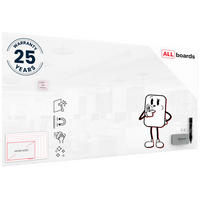GLASBOARD - Premium SUPERWHITE Perlweiß 240x120 cm - Weiß, Glas (240/120/0.7cm) - ALLboards