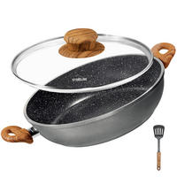 SERVIERPFANNE Set 24cm mit Glasdeckel - Anthrazit, Metall (50/33/12cm) - Stoneline