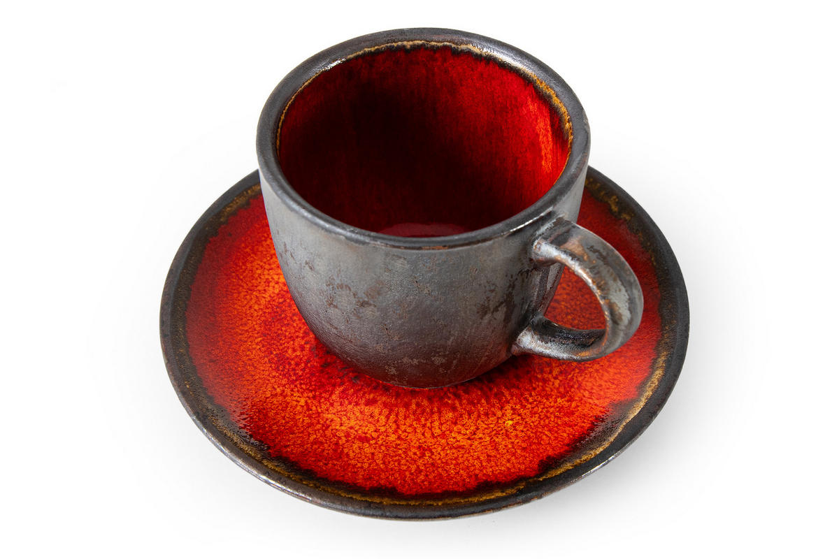 GESCHIRRSET PRIMA, 6-Personen, 18-tlg, Rot - Rot, Keramik (19.5/2.5/17.5cm) - KONSIMO®