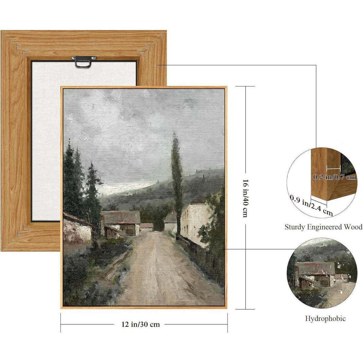 LEINWANDBILD mit Holzrahmen 30 x 40 cm - Multicolor, Holz (30/0.5cm)