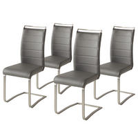 FREISCHWINGER - Silberfarben/Grau, Kunststoff/Textil (42/102/56cm) - home24
