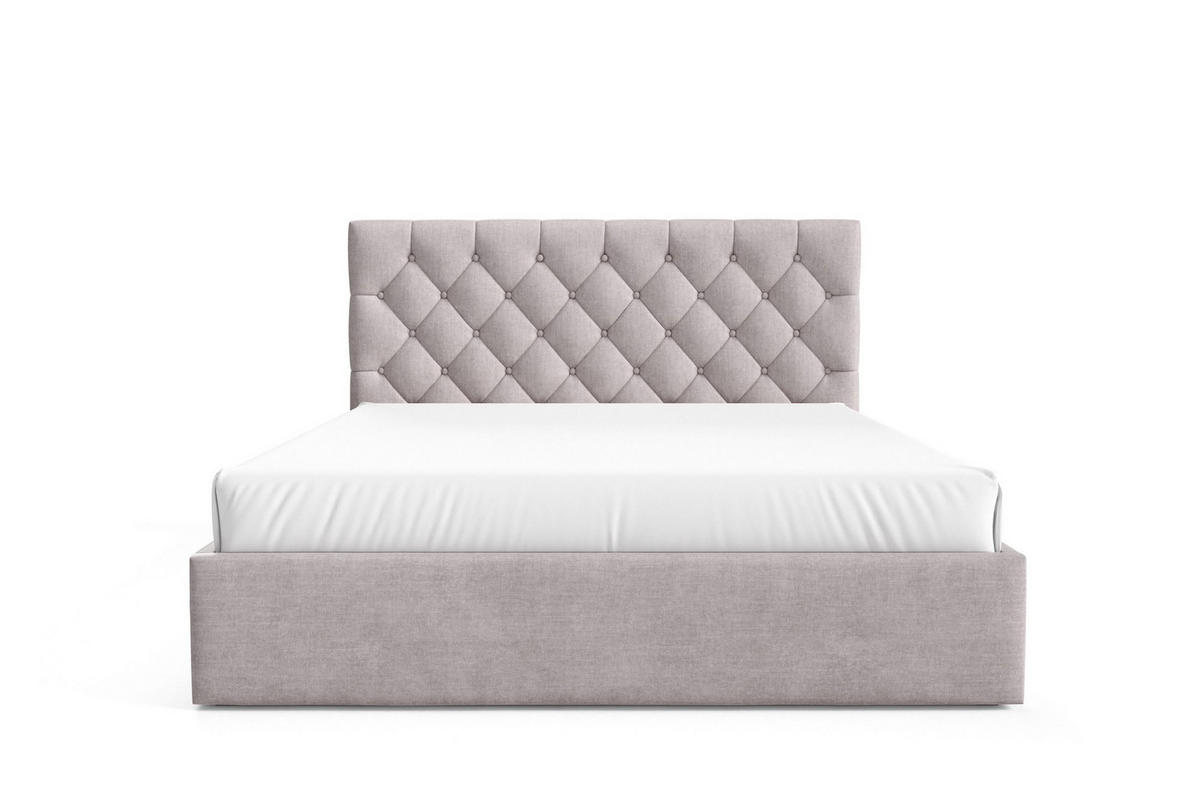 POLSTERBETT BEZA IV - Dunkelbeige - Hellbraun, Holz/Textil (160/200cm) - AN-Moebel 4u