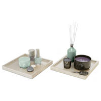 DEKOSCHALE Maya Sandgrau Hochglanz 2er Set - Sandfarben, Holzwerkstoff (1.8cm) - Vladon