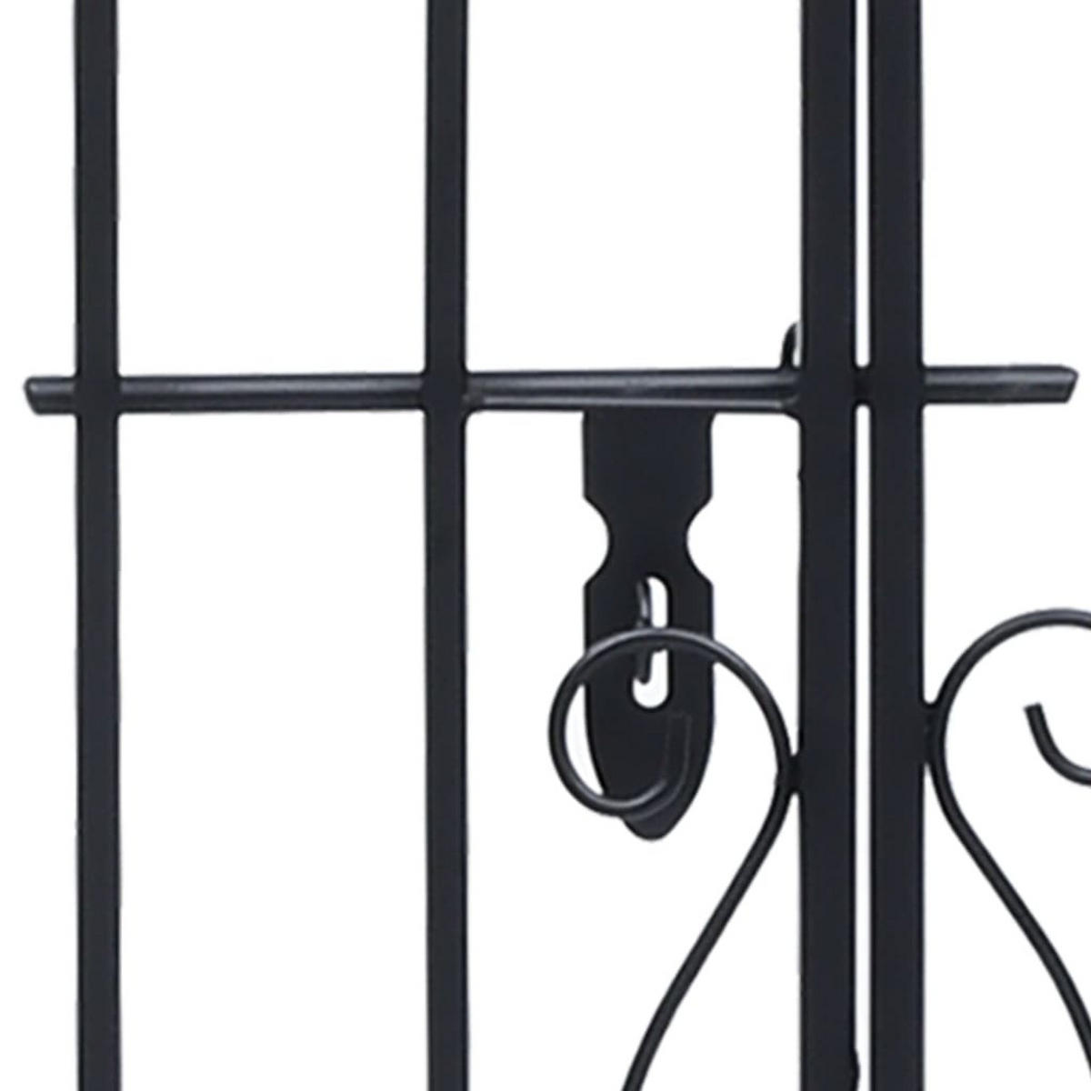 GARTENTOR Deko Schmiedeeisen 122/20.5/100 Cm - Schwarz, Metall (122/100/20.5cm) - vidaXL