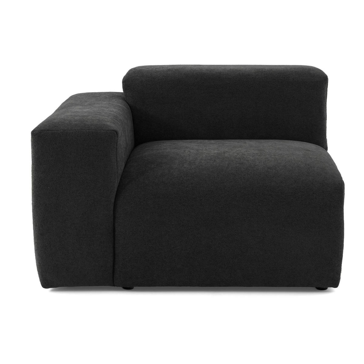 3-SITZER modulares Sofa HEAVEN SET 1 Rechts, Breite 255 cm Webstoff Schwarz - Schwarz, Holz/Kunststoff (102/71/255cm) - Muffo