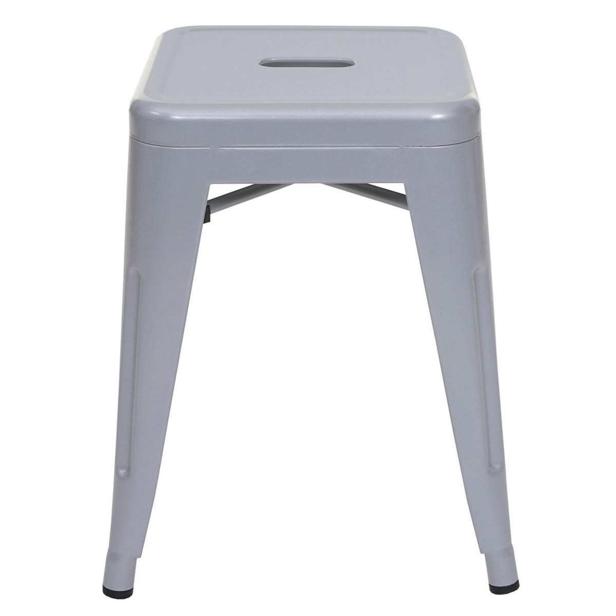 HOCKER Grau 2er-Set - Grau, Metall (39/46/39cm) - Jamb