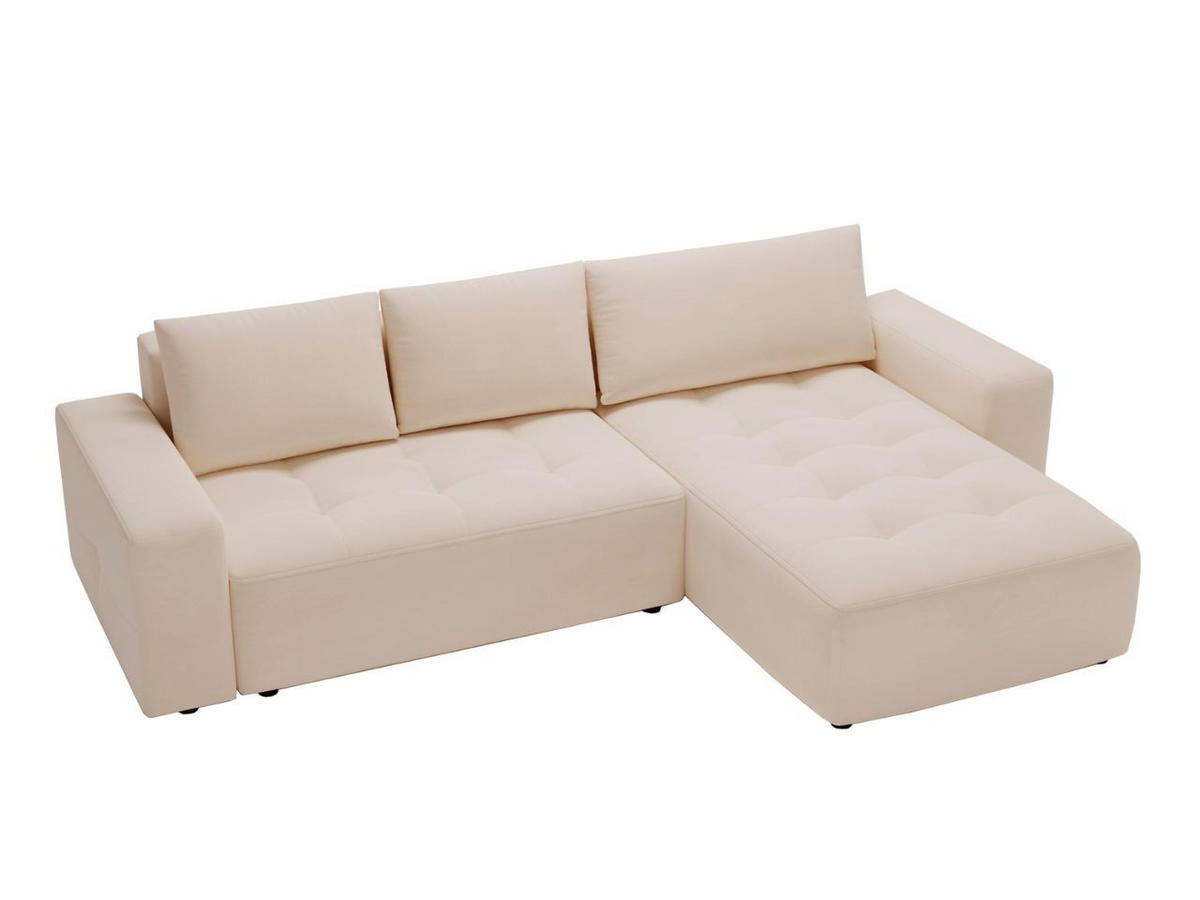 ECKSOFA Portland Beige Rechts - Beige, Holz/Kunststoff (250/165cm) - Graingold