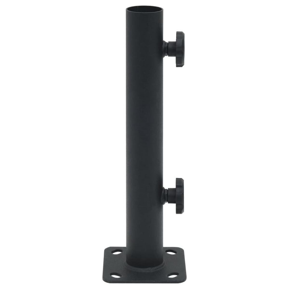 SONNENSCHIRMSTÄNDER Für Ø32/34/38 Mm Mast Mattschwarz Stahl - Schwarz, Metall (9.5/9.5cm) - vidaXL