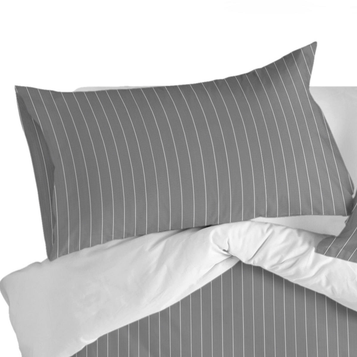 KISSENBEZUG oxford 45x125 cm grau - Grau, Textil (45/125cm) - Happy Friday