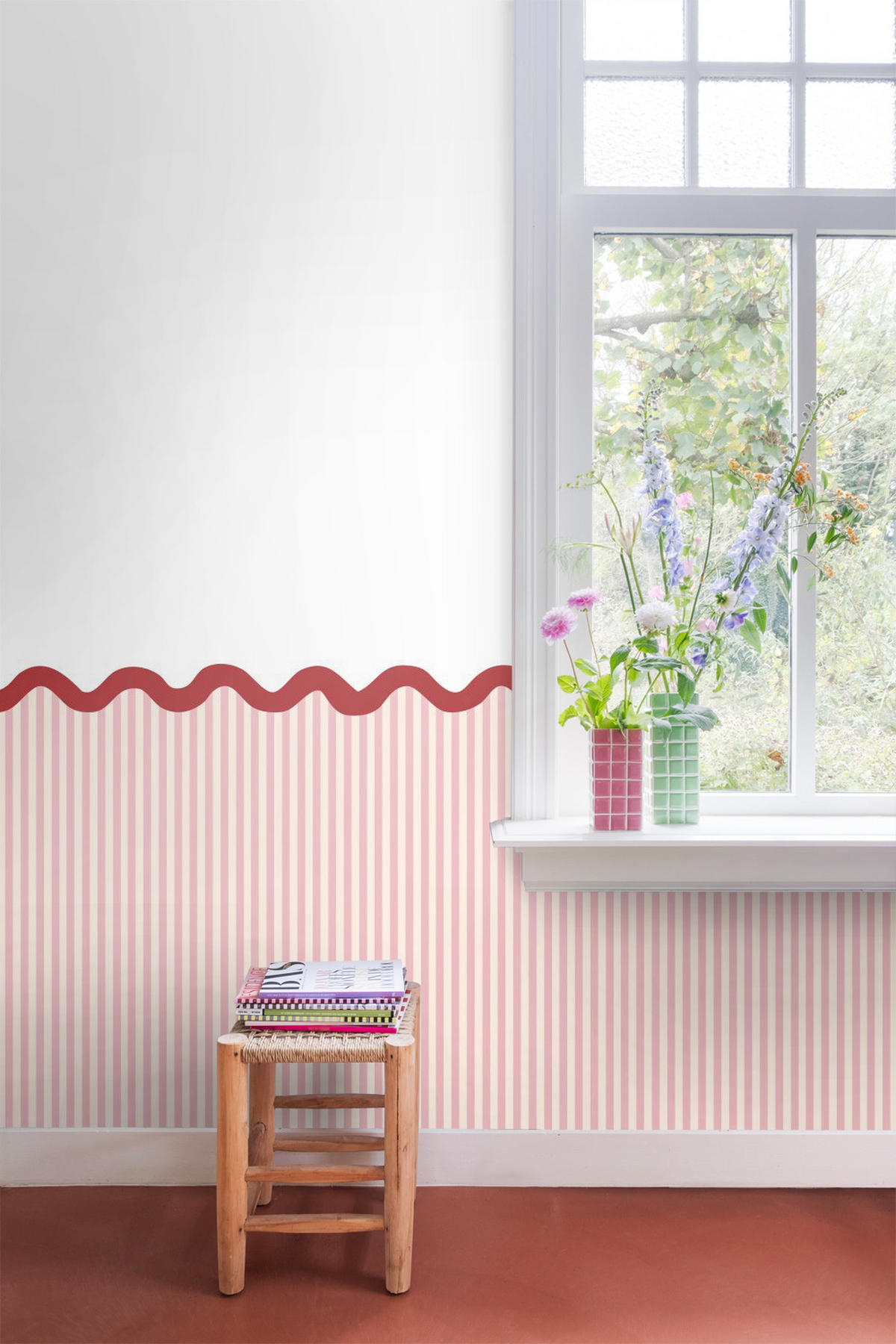 FOTOTAPETE halbhohe Wandverkleidung 2.5 x 2.79 m - Pink, Papier (250/279cm) - ESTAhome