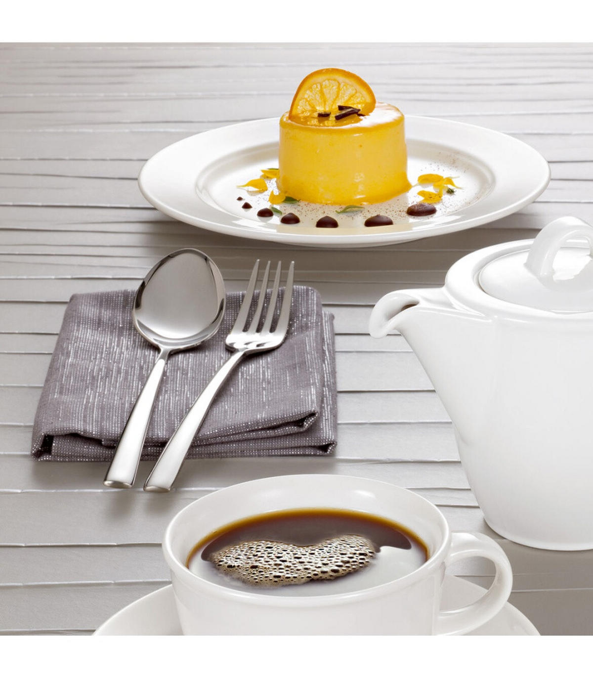 TAFELBESTECK Piemont silber 4er Set - Silberfarben, Metall - Villeroy & Boch