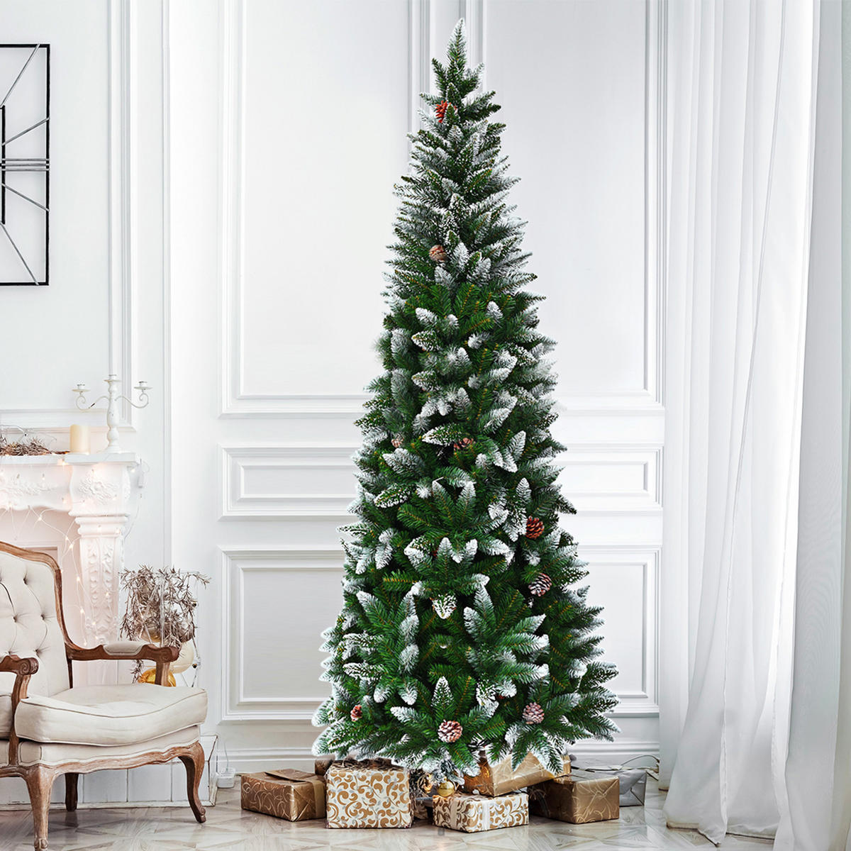 WEIHNACHTSBAUM 220cm Grün - Grün, Kunststoff (220cm) - COSTWAY