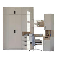 SCHRANKSYSTEM ECKSCHRANK GRANT SET 26/C GRAUBEIGE CASHMERE - Kaschmir/Schwarz, Holzwerkstoff (268/195/91cm) - Marmex Möbel
