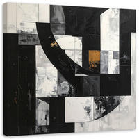 LEINWANDBILD 3D und geometrisch 60x60cm - Schwarz, Textil (60/60cm) - Feeby