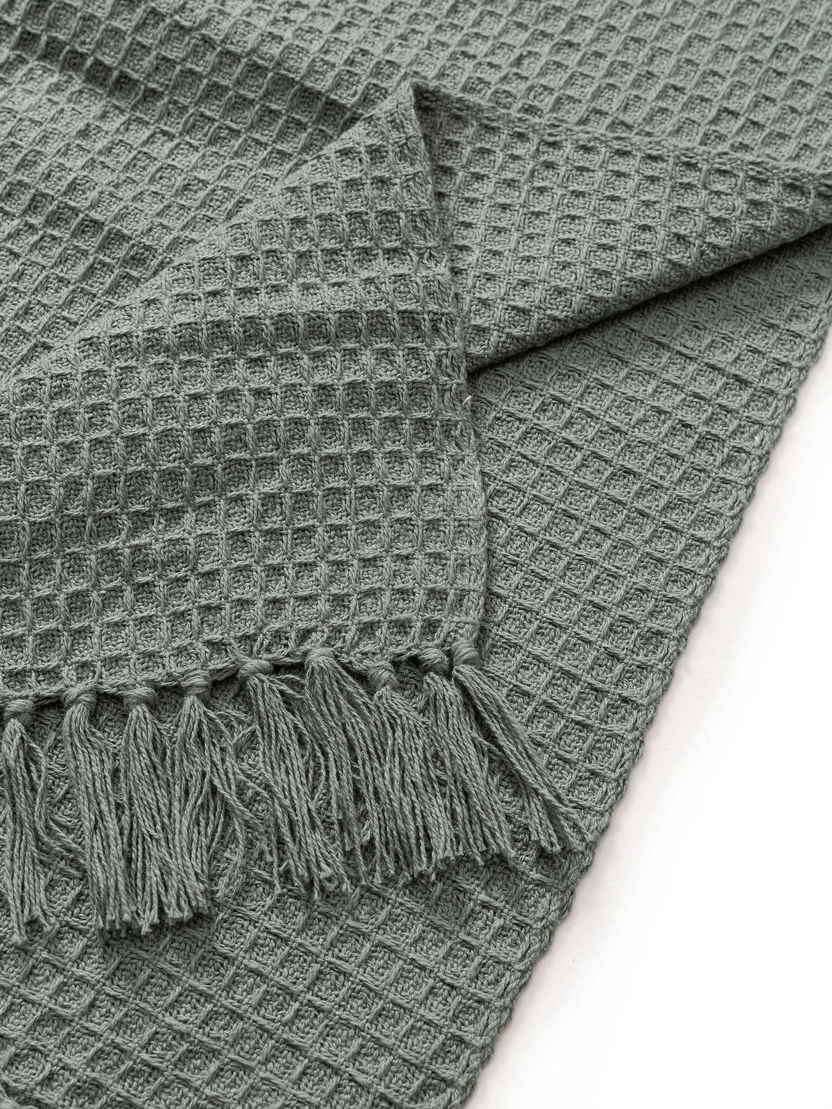 BAUMWOLLDECKE Amalia Hellgrün 125x150 cm - Hellgrün, Textil (125/150cm) - benuta Pure