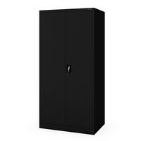 HAUSWIRTSCHAFTSSCHRANK DAWID D600 - Schwarz, Metall (90/185/60cm) - Jan Nowak