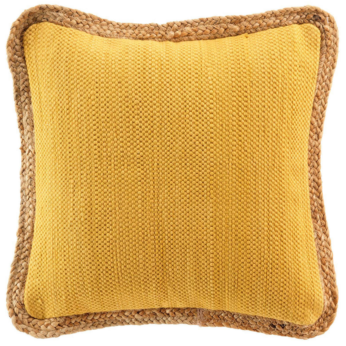 ZIERKISSEN Jute 45/45 cm - Gelb, Naturmaterialien (45/45cm) - Douceur d´intérieur