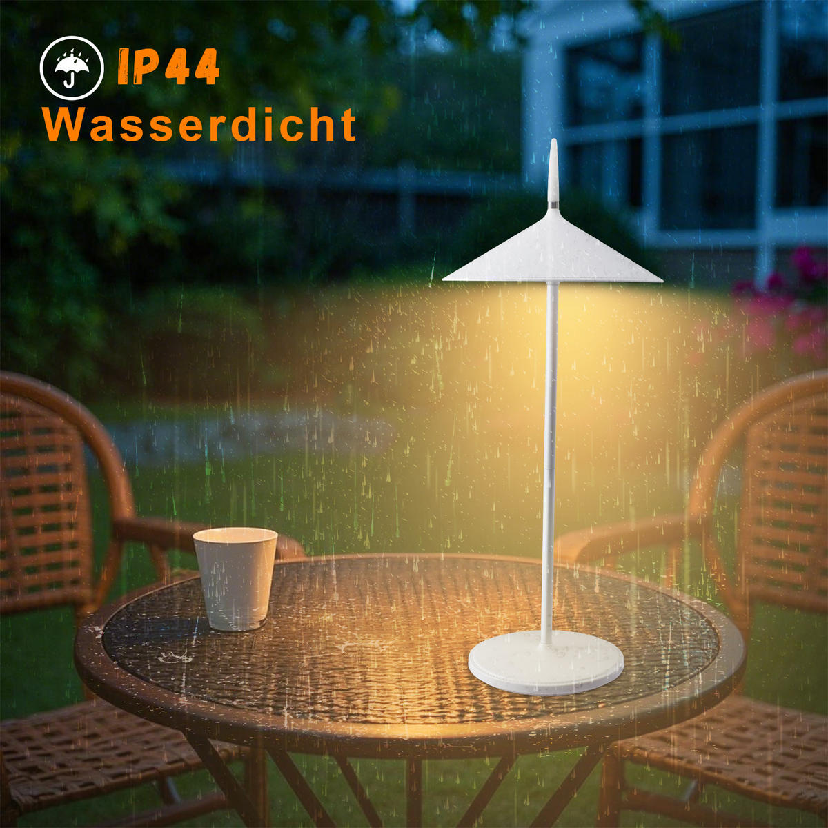 LED TISCHLEUCHTE Nauser (2er-Set) - Weiß, Kunststoff (15.4/15.4/37.6cm) - Nettlife