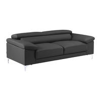 LEDERSOFA 3-Sitzer - Anthrazit - SOLANGE - Anthrazit, Leder (210/73/103cm) - Vente-Unique
