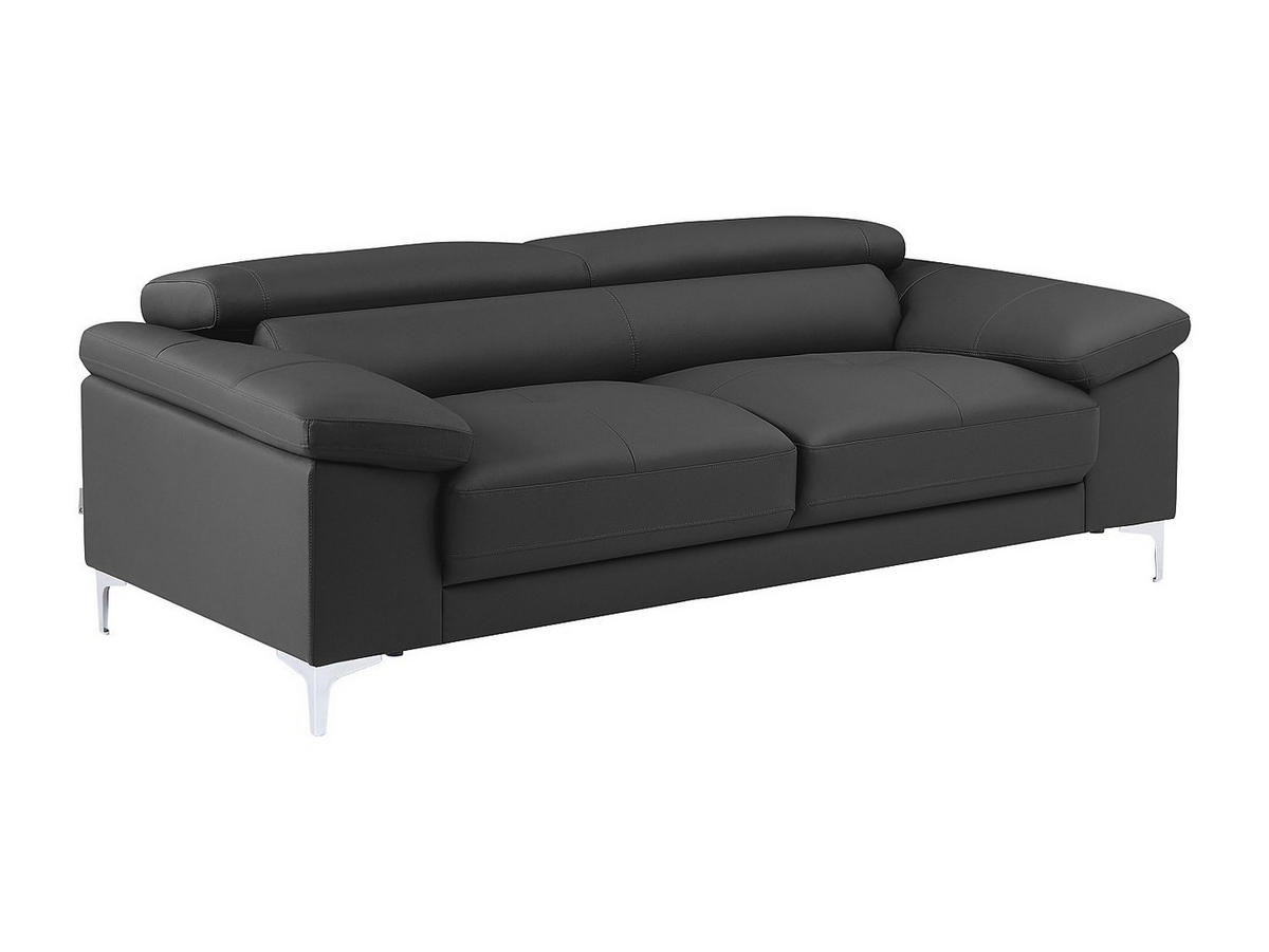 LEDERSOFA 3-Sitzer - Anthrazit - SOLANGE - Anthrazit, Leder (210/73/103cm) - Vente-Unique