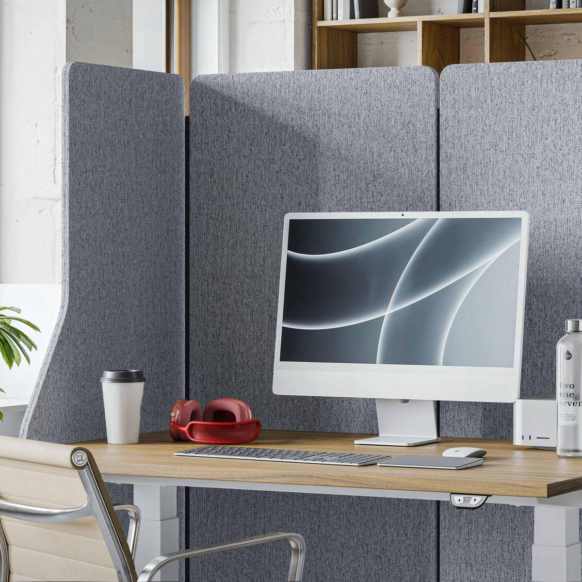 AKUSTIKSCHUTZWAND SADIE - Grau, Metall (240/145/2cm) - Jan Nowak