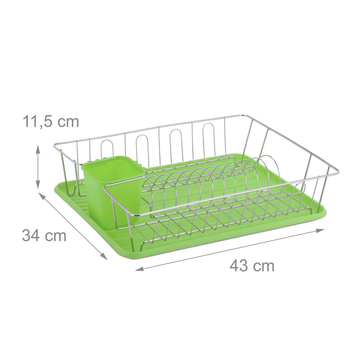 ABTROPFGESTELL - Grün, Kunststoff/Metall (43/11.5/34cm) - Relaxdays