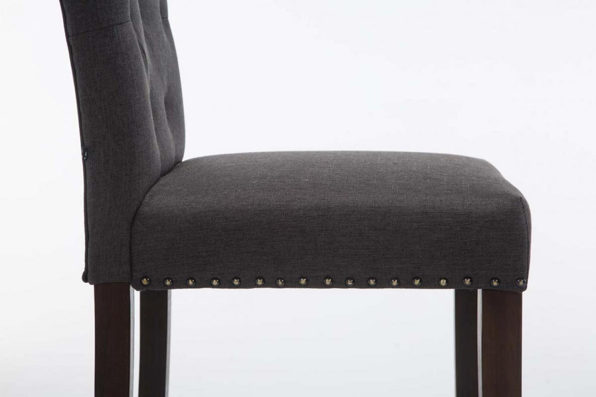 BARHOCKER 2er Set Stoff dunkelgrau - Dunkelgrau, Holz/Textil (42/113/57cm) - CLP