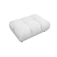 HOCKERBANK VIVIEN Weiß Cord - Weiß, Textil (108/41/73cm) - KAWOLA