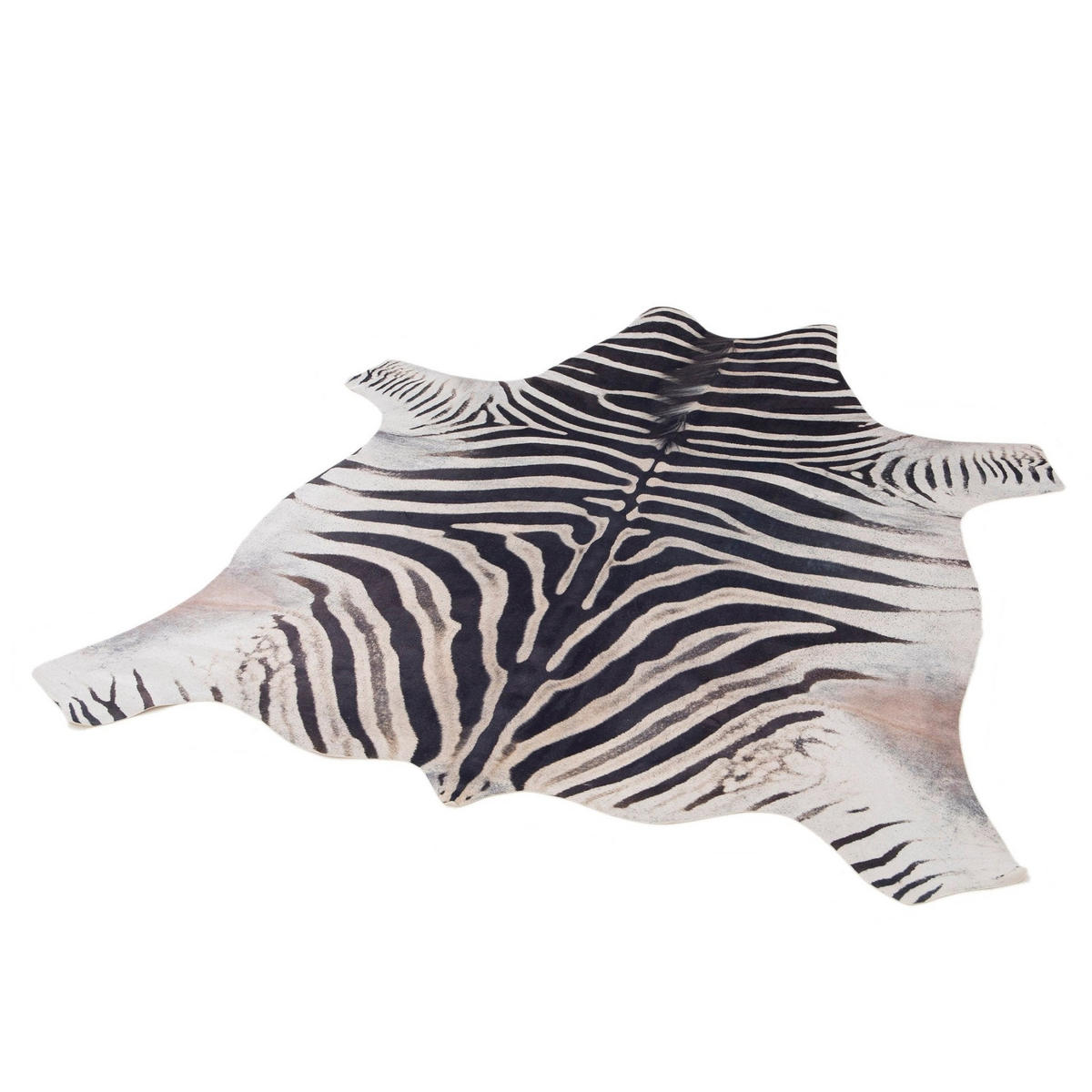 TEPPICH im Zebrafell-Stil schwarz - Schwarz, Textil (155/190cm) - AFK Living