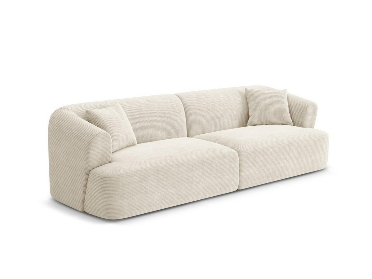 MODULARES-SOFA Campi aus Cord elfenbein 4 Sitzplätze - Ecru, Textil (90/70/255cm) - Cosmopolitan Design