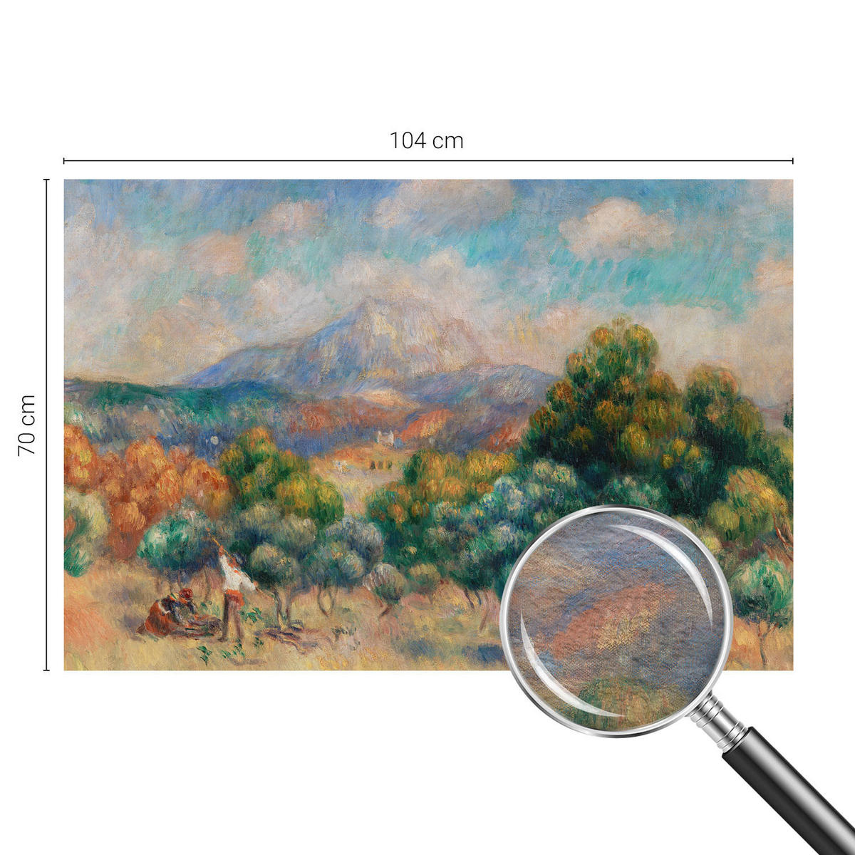FOTOTAPETE 104x70 cm - Berglandschaft - Grün, Textil (104/70cm) - Wallfluent