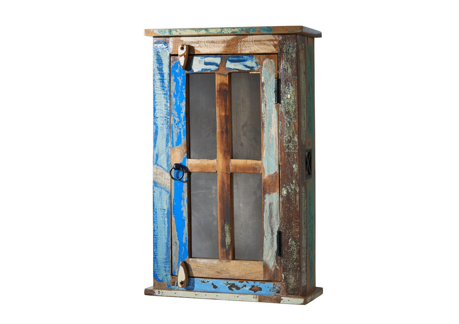 HÄNGESCHRANK Altholz 44x21x71 mehrfarbig lackiert NATURE OF SPIRIT #102 - Multicolor, Holz (44/71/21cm) - Massivmoebel24