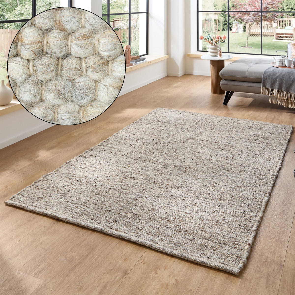 HANDWEBTEPPICH Anden 190x290 cm - Sandfarben, Textil (190/290cm) - Rug and Roll