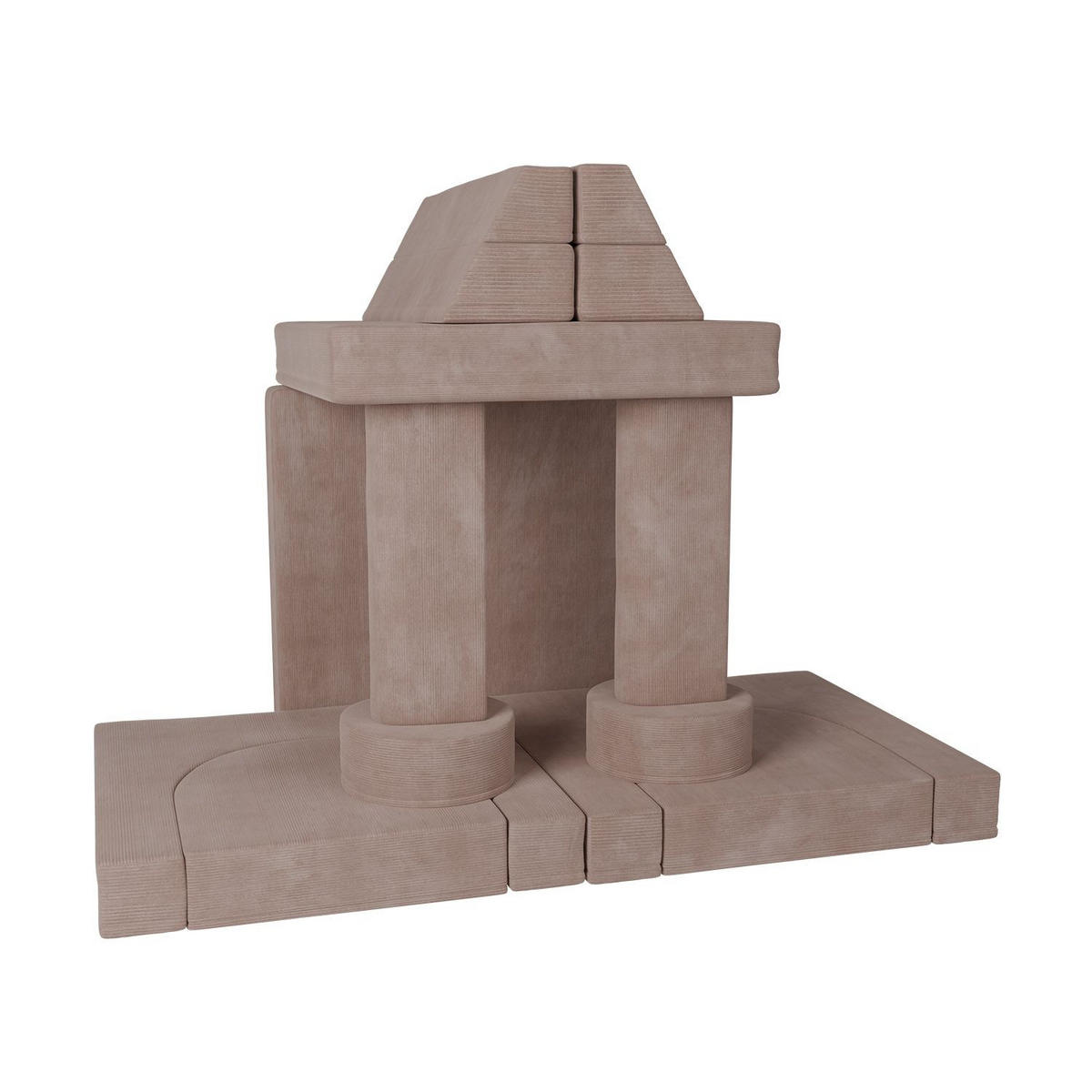 KINDERSOFA Kayo cord rosa - Rosa, Textil (150/50/75cm) - Juskys