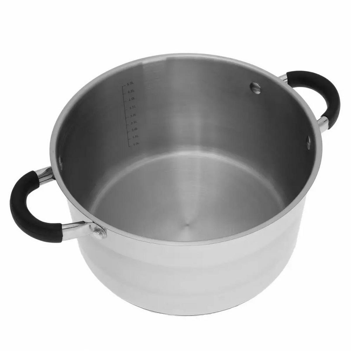 TOPF Silber 24/24/13.5 cm KH4346 - Silberfarben, Glas (24cm) - Kinghoff 