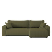 SCHLAFSOFA MILANO XL Und Bettkasten Stoff Quelle Olive Rechts - Olivgrün, Holz (274/82/145cm) - Kaiser Möbel