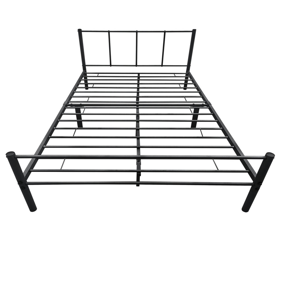 METALLBETT Laos - Schwarz, Metall (160/200cm) - [en.casa]