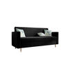 SOFA MELISA mit Schlaffunktion RIVIERA 100 mit Stauraum - Schwarz, Textil (87/95/216cm) - Bedante