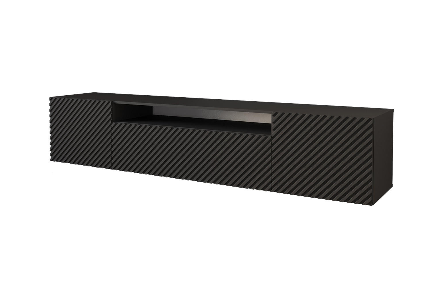 LOWBOARD ZENO-W 200x40x41 cm - Schwarz - Schwarz, Holzwerkstoff (200/40/41cm) - ALTDECOR