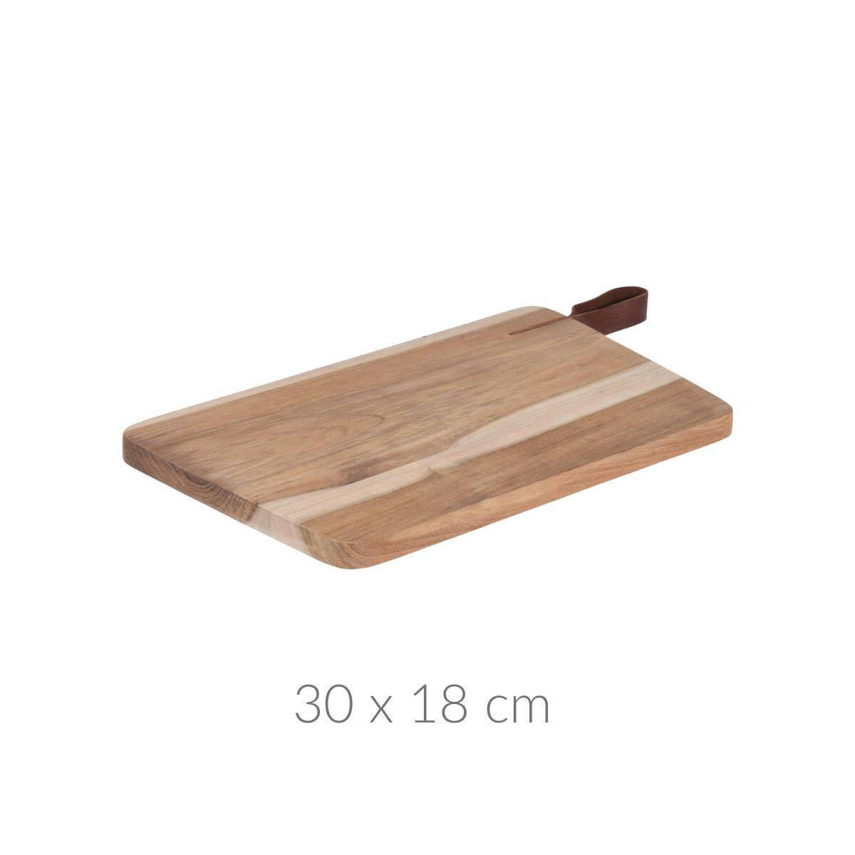 SCHNEIDEBRETT Teakholz - Braun, Holz (18/30cm)