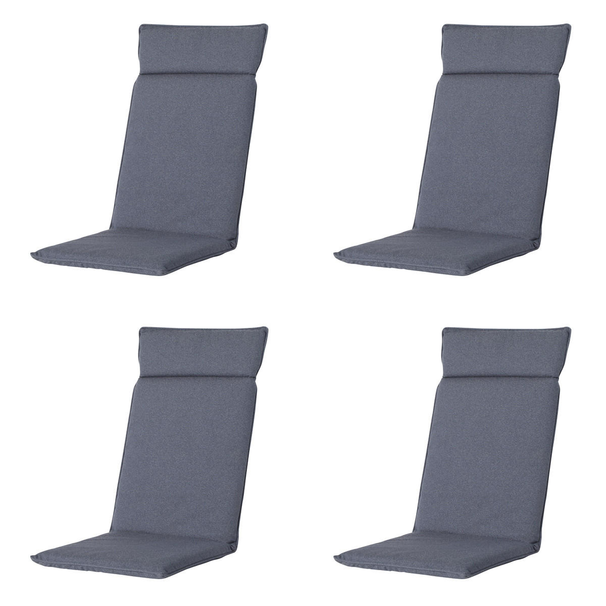 GARTENSTUHLKISSEN Manchester 120/50 cm 4er-Set - Grau, Textil (50/8/120cm) - Madison